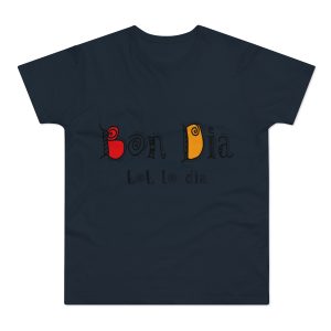 Camiseta hombre punto liso - Azul marino - Camiseta Bon dia tot lo dia