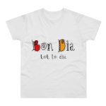 Camiseta hombre punto liso - Blanco - Camiseta Bon dia tot lo dia