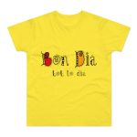 Camiseta hombre punto liso - Amarillo solar - Camiseta Bon dia tot lo dia
