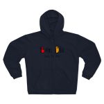 Sudadera capucha con cremallera premium - Azul marino - Camiseta Bon dia tot lo dia