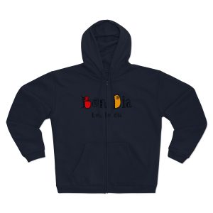 Sudadera capucha con cremallera premium - Azul marino - Camiseta Bon dia tot lo dia