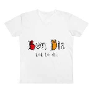 Camiseta hombre cuello de pico Presenter - Blanco - Camiseta Bon dia tot lo dia