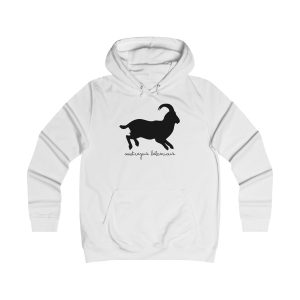 Sudadera universitaria mujer - Blanco artico - Miotragus balearicus