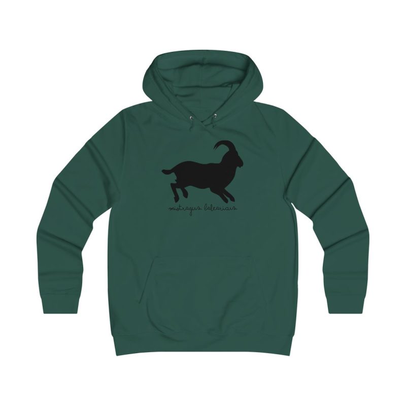 Sudadera universitaria mujer - Verde botella - Miotragus balearicus
