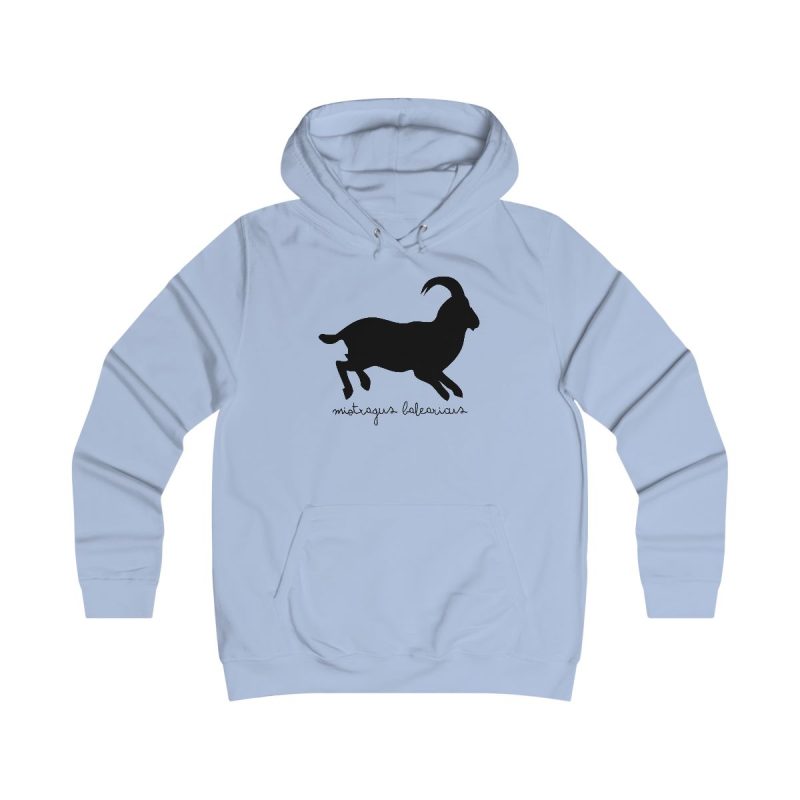 Sudadera universitaria mujer - Azul cielo - Miotragus balearicus