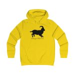 Sudadera universitaria mujer - Amarillo sol - Miotragus balearicus Sudadera universitaria mujer - Amarillo sol - Miotragus balearicus