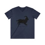 Camiseta hombre entallada cuello de pico - Azul marino - Miotragus balearicus