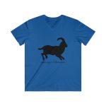 Camiseta hombre entallada cuello de pico - Azul royal - Miotragus balearicus