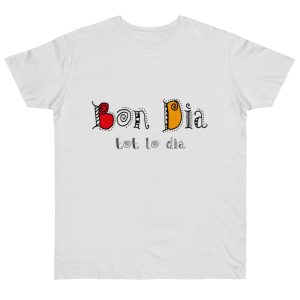 Camiseta punto liso - Blanco - Camiseta Bon dia tot lo dia
