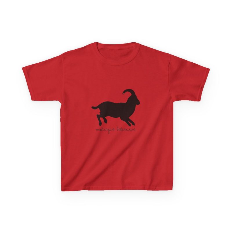 Camiseta infantil algodon grueso - Rojo - Miotragus balearicus