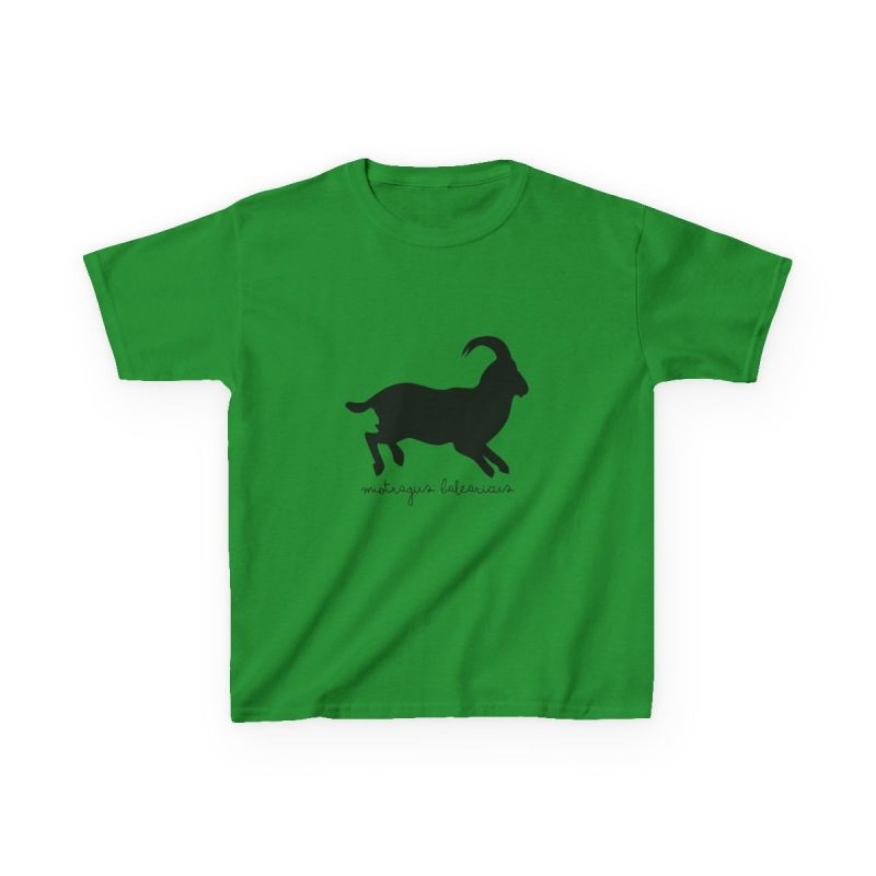 Camiseta infantil algodon grueso - Verde irlandes - Miotragus balearicus