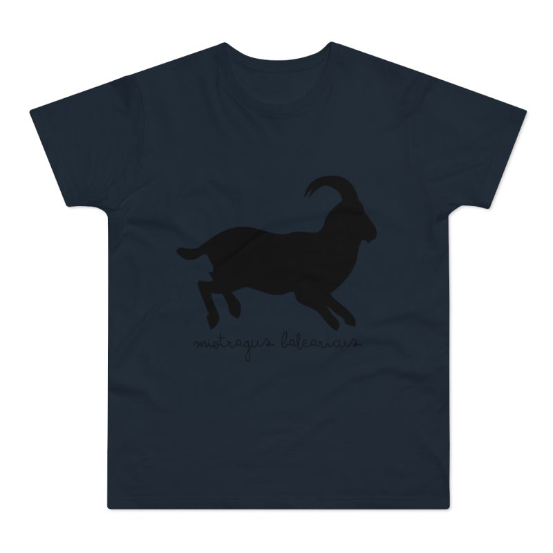 Camiseta hombre punto liso - Azul marino - Miotragus balearicus