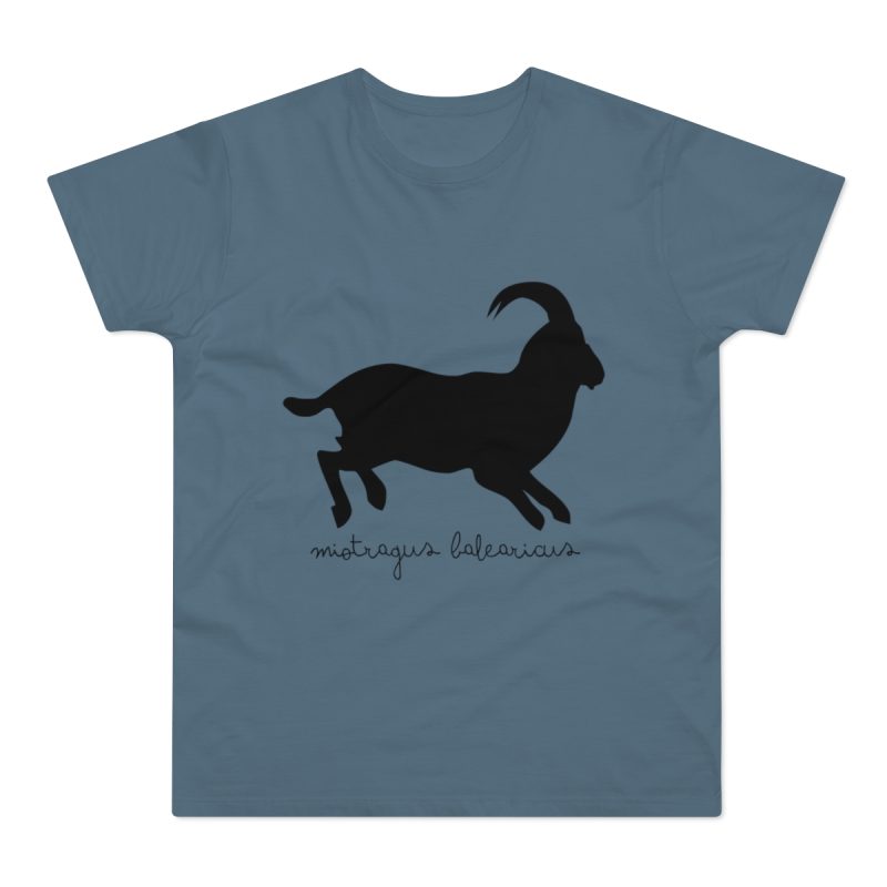 Camiseta hombre punto liso - Azul piedra - Miotragus balearicus