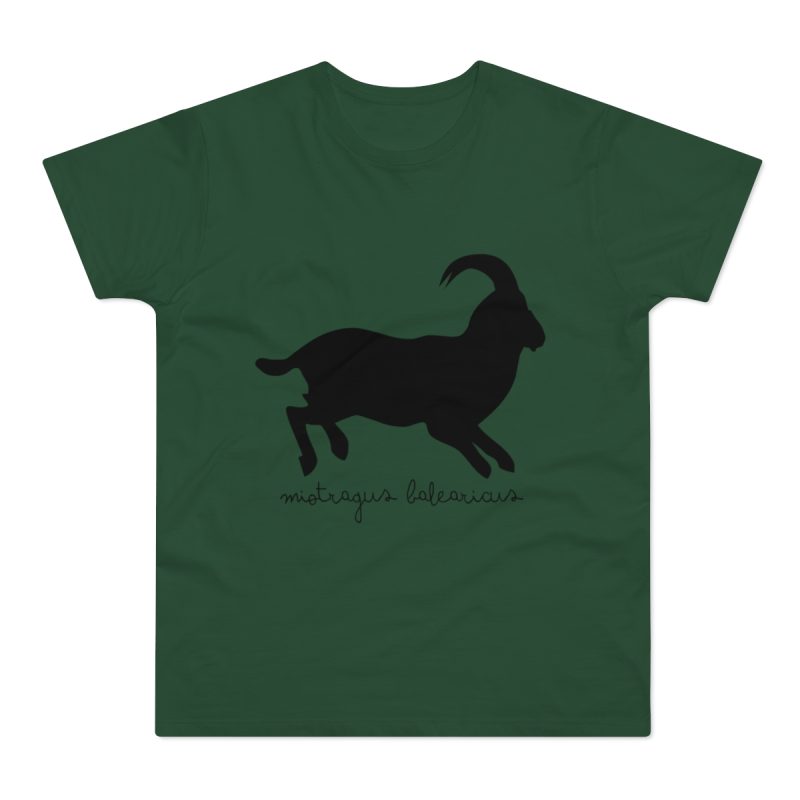 Camiseta hombre punto liso - Verde botella - Miotragus balearicus