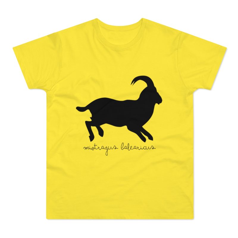 Camiseta hombre punto liso - Amarillo solar - Miotragus balearicus