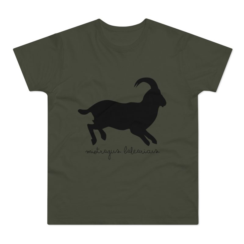 Camiseta hombre punto liso - Caqui urbano - Miotragus balearicus