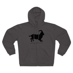 Sudadera capucha con cremallera premium - Antracita - Miotragus balearicus