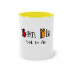 Taza bicolor - Amarillo - Camiseta Bon dia tot lo dia Taza bicolor - Amarillo - Camiseta Bon dia tot lo dia