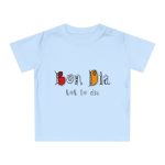 Camiseta de bebe - Azul empolvado - Camiseta Bon dia tot lo dia Camiseta de bebe - Azul empolvado - Camiseta Bon dia tot lo dia