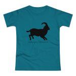 Camiseta mujer punto liso - Azul diva - Miotragus balearicus