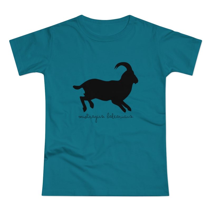 Camiseta mujer punto liso - Azul diva - Miotragus balearicus