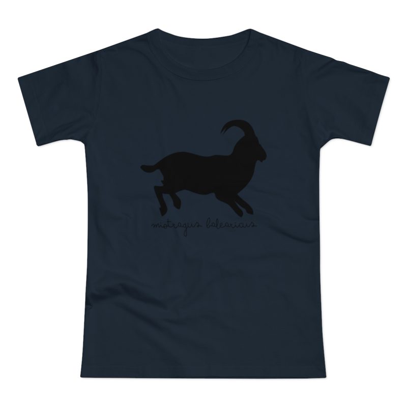 Camiseta mujer punto liso - Azul marino - Miotragus balearicus
