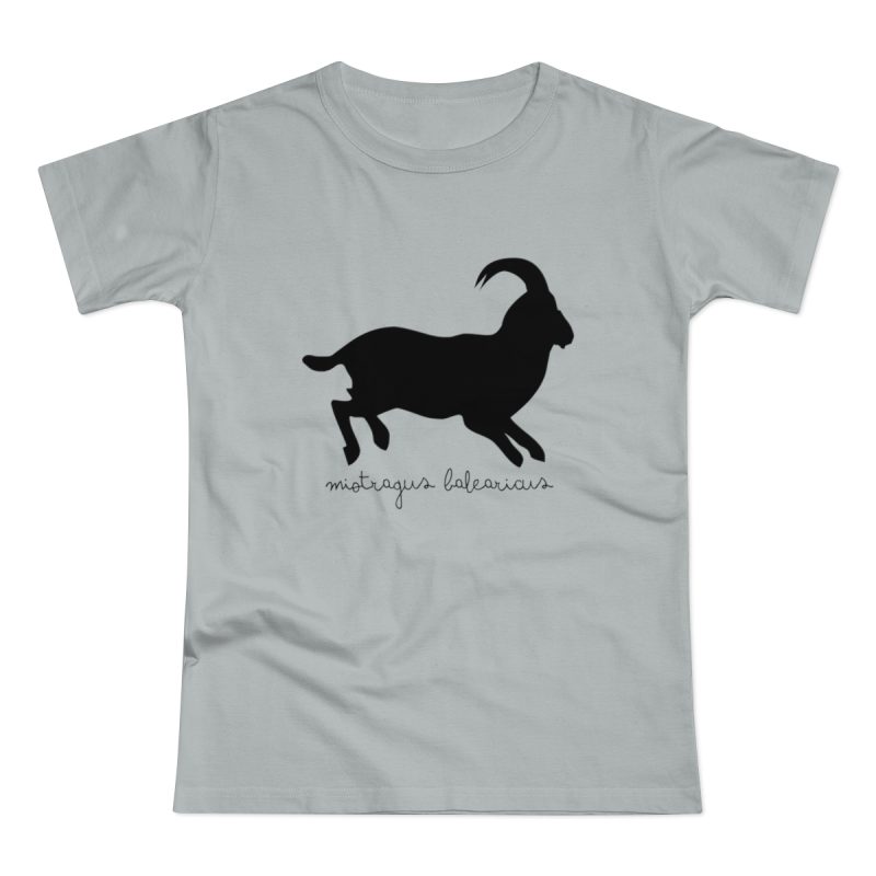 Camiseta mujer punto liso - Gris Pacifico - Miotragus balearicus