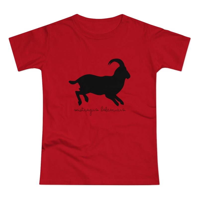 Camiseta mujer punto liso - Rojo - Miotragus balearicus