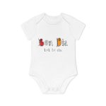 Body bebe manga corta organico - Blanco - Camiseta Bon dia tot lo dia