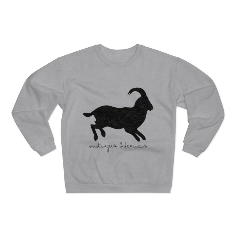 Sudadera cuello redondo premium - Gris jaspeado claro - Miotragus balearicus