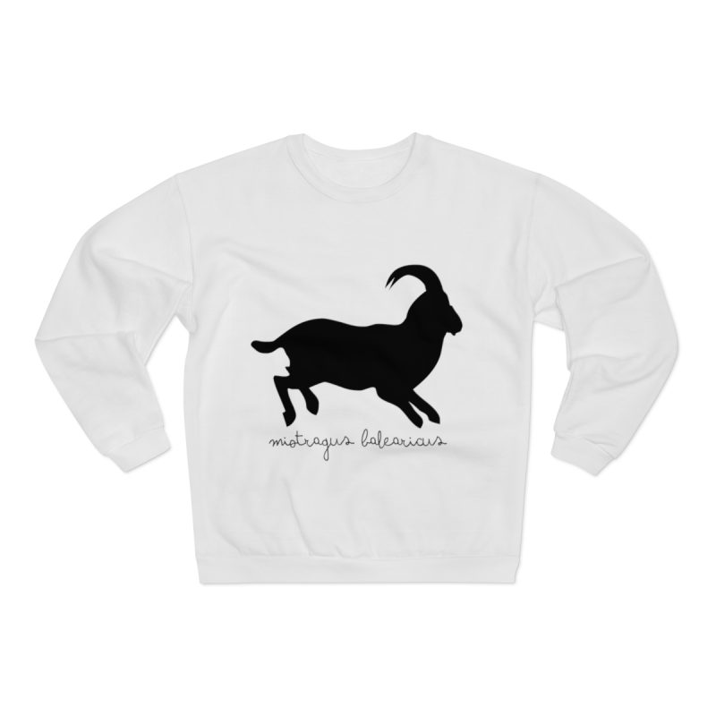 Sudadera cuello redondo premium - Blanco - Miotragus balearicus