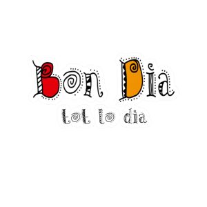 Pegatinas de vinilo troqueladas - Camiseta Bon dia tot lo dia