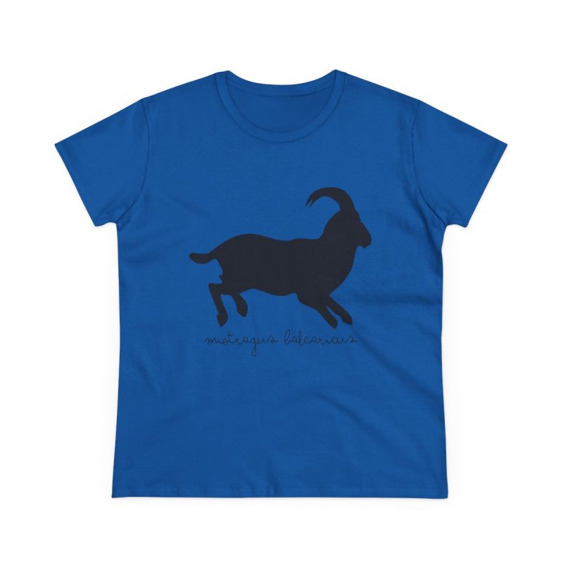 Camiseta mujer algodon medio - Azul royal - Miotragus balearicus