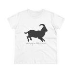 Camiseta mujer algodon medio - Blanco - Miotragus balearicus Camiseta mujer algodon medio - Blanco - Miotragus balearicus