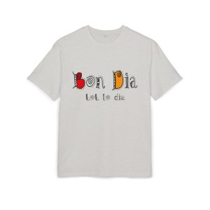 Camiseta oversize gruesa - Gris jaspeado claro - Camiseta Bon dia tot lo dia