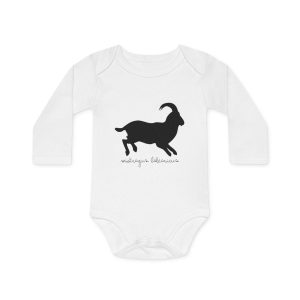 Body bebe manga larga organico - Blanco - Miotragus balearicus