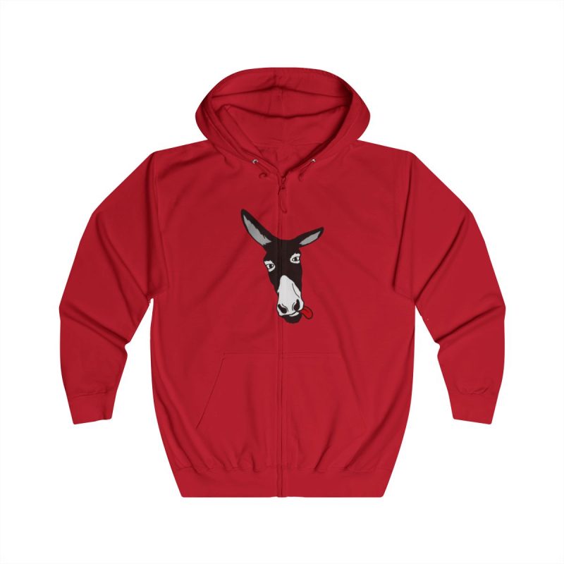 Sudadera con capucha y cremallera - Rojo fuego - Somera