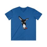 Camiseta hombre entallada cuello de pico - Azul royal - Somera
