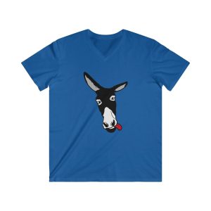 Camiseta hombre entallada cuello de pico - Azul royal - Somera