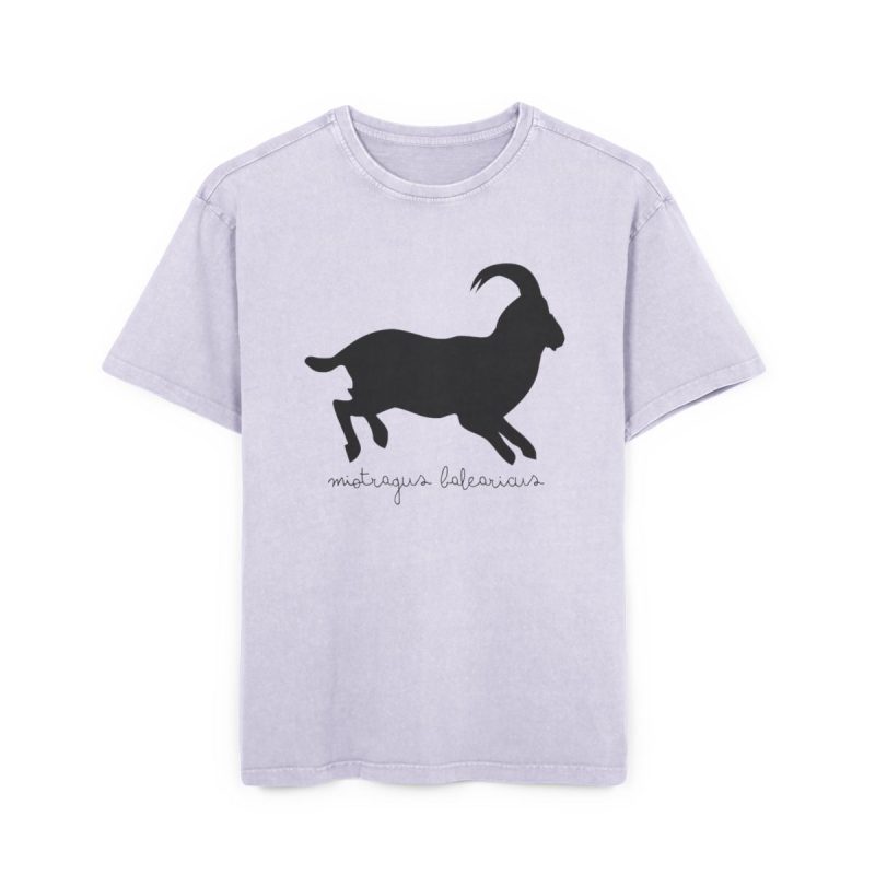 Camiseta oversize lavado acido - Lila suave - Miotragus balearicus