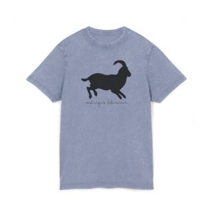 Camiseta lavado acido cuello redondo - Azul vintage - Miotragus balearicus