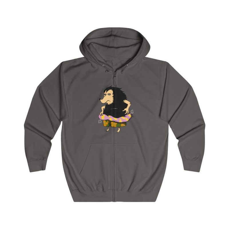 Sudadera con capucha y cremallera - Gris acero - Camiseta Eriço Surf