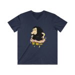 Camiseta hombre entallada cuello de pico - Azul marino - Camiseta Eriço Surf