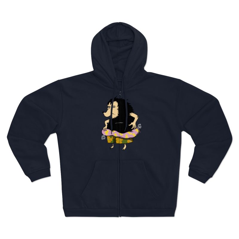 Sudadera capucha con cremallera premium - Azul marino - Camiseta Eriço Surf