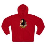 Sudadera capucha con cremallera premium - Rojo - Camiseta Eriço Surf