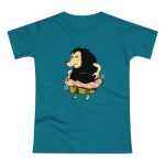 Camiseta mujer punto liso - Azul diva - Camiseta Eriço Surf