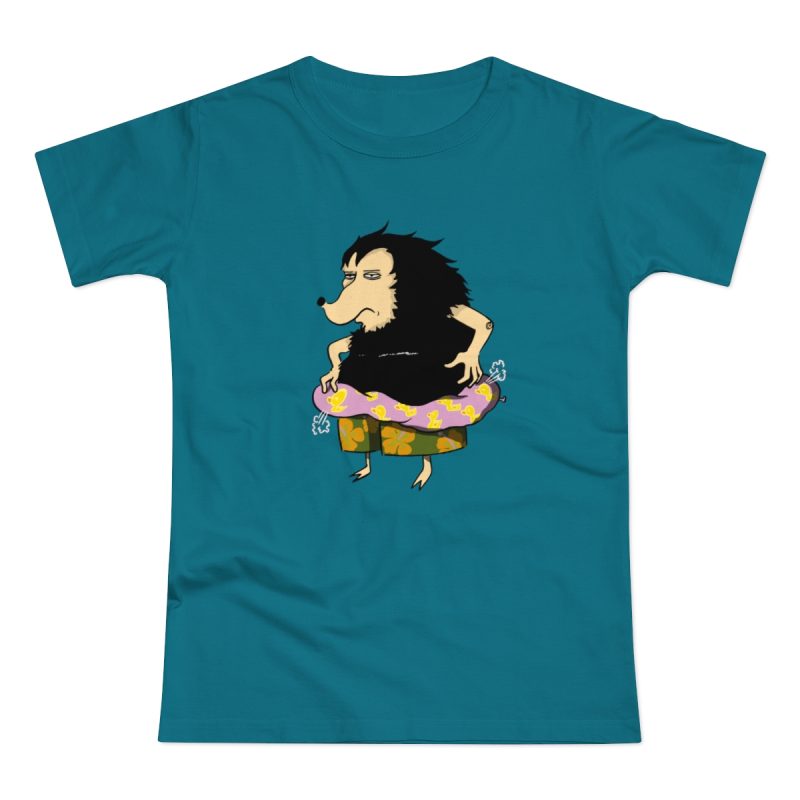 Camiseta mujer punto liso - Azul diva - Camiseta Eriço Surf