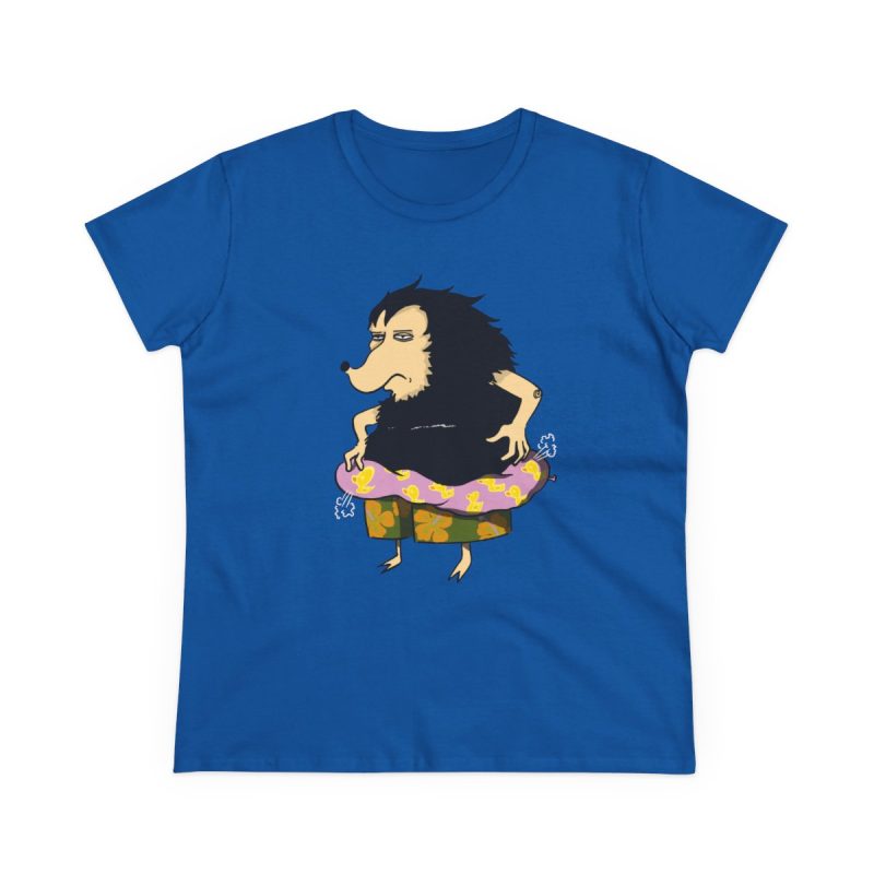Camiseta mujer algodon medio - Azul royal - Camiseta Eriço Surf