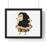 Poster enmarcado horizontal - Negro - Camiseta Eriço Surf