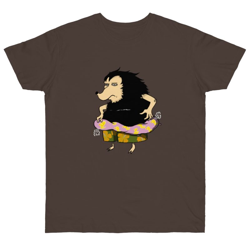 Camiseta punto liso - Marron oso - Camiseta Eriço Surf